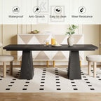 Rectangle Dining Table for 4-6 People,Wooden Table with Heavy Duty Legs