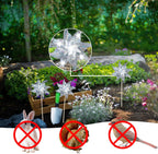 HOOSUN 10 Pack Reflective Pinwheels for Yard and Garden,Wind Spinners Outdoor Bird Scare Devices,Sparkly Windmills for Garden Decor Scare Birds Away Wind Spinners for Outside Patio Yard Lawn