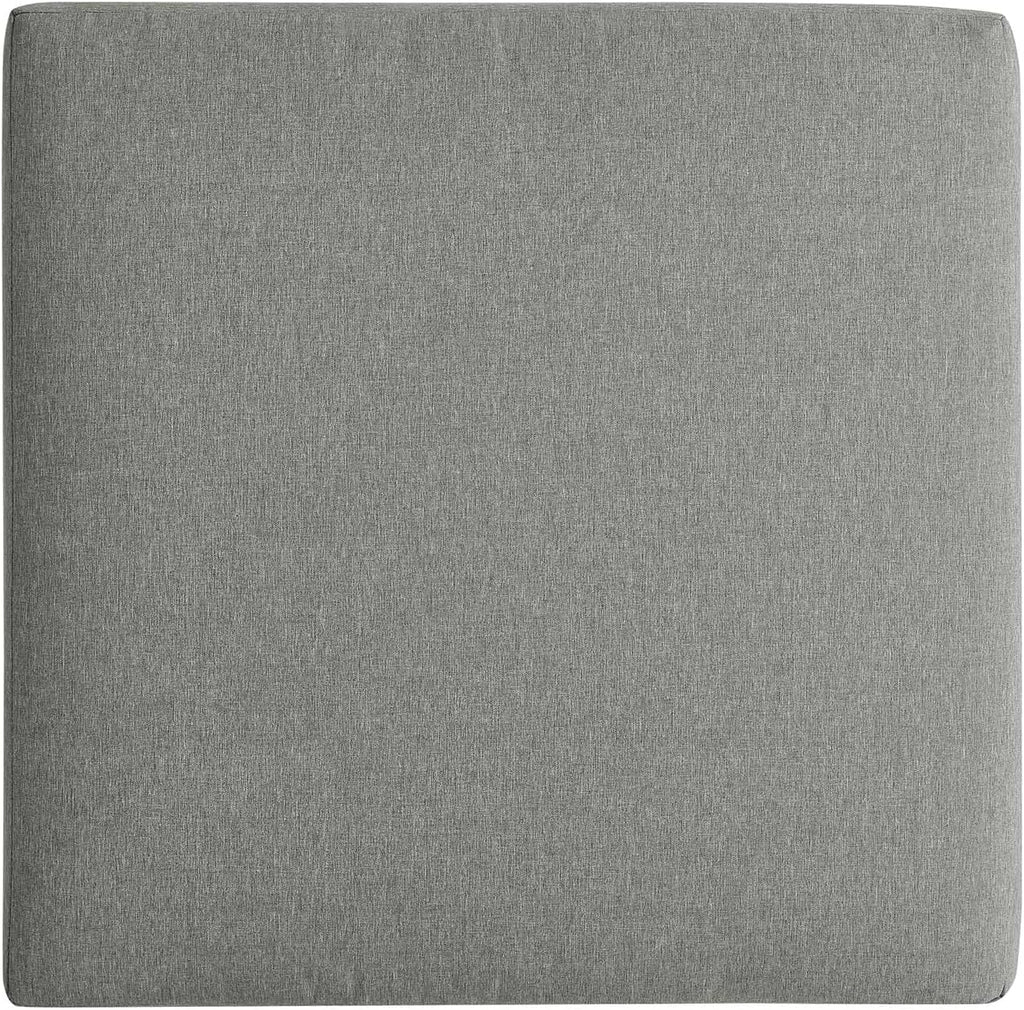 Modway Tahoe Aluminum Ottoman Gray with Weather-Resistant Cushion-Ideal as Outdoor Footstool, Patio or Sunroom Furniture