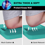 WORKPRO Extra Thick Kneeling Pad, 2-Pack, Soft Foam Cushioning for Knee, Large Foam Kneeler Mat for Gardening, Bathing Baby, Workout Supplies, 17.5 x 11 x 1.5 in, Robin's egg Blue