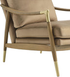 Modway Langford Stain-Resistant Performance Velvet Armchair – Mid Century Modern Velvet Chair with Wood Frame – Upholstered Accent Chair for Living Room or Bedroom