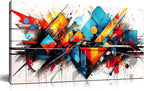 Abstract Pictures for Living Room Wall Decoration - Colorful Room Wall Decor for Bedroom - Modern Office Wall Art Size 20" x 40"