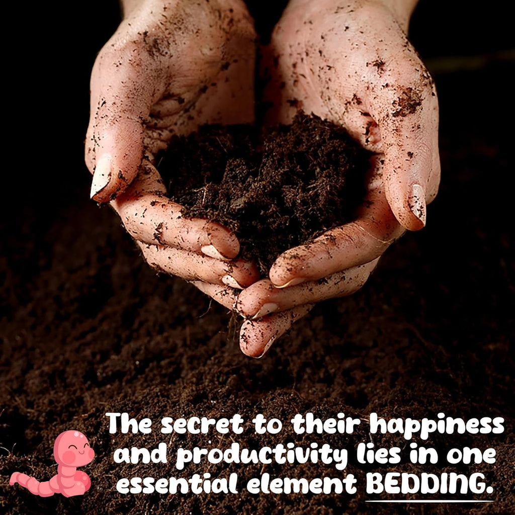 1lb Worm Bedding for Nightcrawlers and Red Wigglers (Worms Not Included) - Vermicompost Bin Worm Bedding - Earthworm Food for Organic Potting Soil Gardening Mix