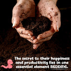 1lb Worm Bedding for Nightcrawlers and Red Wigglers (Worms Not Included) - Vermicompost Bin Worm Bedding - Earthworm Food for Organic Potting Soil Gardening Mix