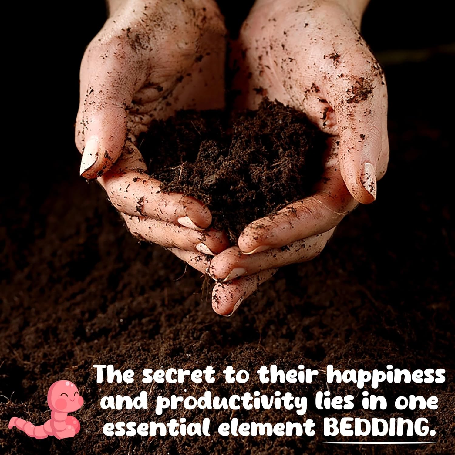 1lb Worm Bedding for Nightcrawlers and Red Wigglers (Worms Not Included) - Vermicompost Bin Worm Bedding - Earthworm Food for Organic Potting Soil Gardening Mix