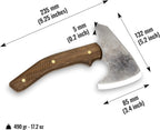 BPS Knives Bushcraft Axe with Leather Sheath - Full Tang Camping Axe - Survival Carbon Steel Hatchet - Small Wood Carving Axe - Camping Axe for Chopping Wood and Gardening