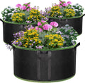 Grow Bags of 3-Pack 50 Gallon, Garden Planter Bags with Handles, 320GThickened Nonwoven Fabric Aeration Planting Pots, Heavy Duty Cloth Pots for Plants, Black