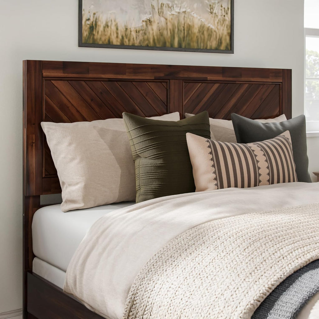 AFI, Canyon Queen Solid Wood Rustic Farmhouse Headboard, Barnwood