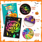 Halloween Party Favors for Kids Bulk: 24 Pack Rainbow Scratch Art Notebook Bulk Scratch Art Party Favors Girls Boys Birthday Party Favors Classroom Prizes Gifts