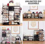 Mavivegue 9-Tier Metal Shoe Rack - Holds 50-55 Pairs, Tall Storage Shelf for Shoes, Boots, Entryway, Closet, Garage