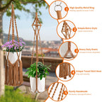 SFENNGPET Macrame Plant Hangers, 6Pack Hanging Planters for Indoor Plants