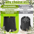 2 Gallon Nursery Pots Plastic Container Injection Molded Pot for Plants Flexible with Drainage Holes Suitable for Plants Soil Growers or Hydroponics Black 10 Pcs