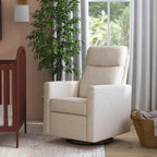 Davinci Gabby Pillowback Swivel Glider in Beach, Greenguard Gold & CertiPUR-US Certified