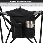 REDCAMP Tripod Hunting Chair for Blinds, Folding Lightweight Portable Fishing Chair for Adults Hunting Stools with Backrest, Golf Chairs for Spectators, Black