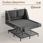 Homkdom Cloud Bed Frame Queen Size with 5" Headboard Protection
