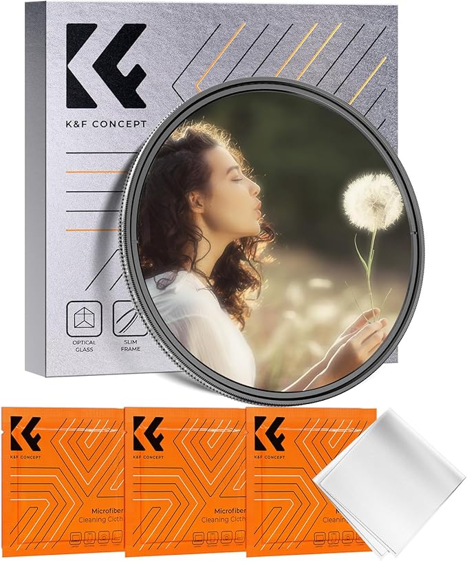 K&F CONCEPT 49mm Black Diffusion Mist 1/4 & Variable ND2-32 in-1 Filter Cinematic Effect Neutral Density Filter for Camera Lens with 18 Multi-Layer Coatings (K- Series)