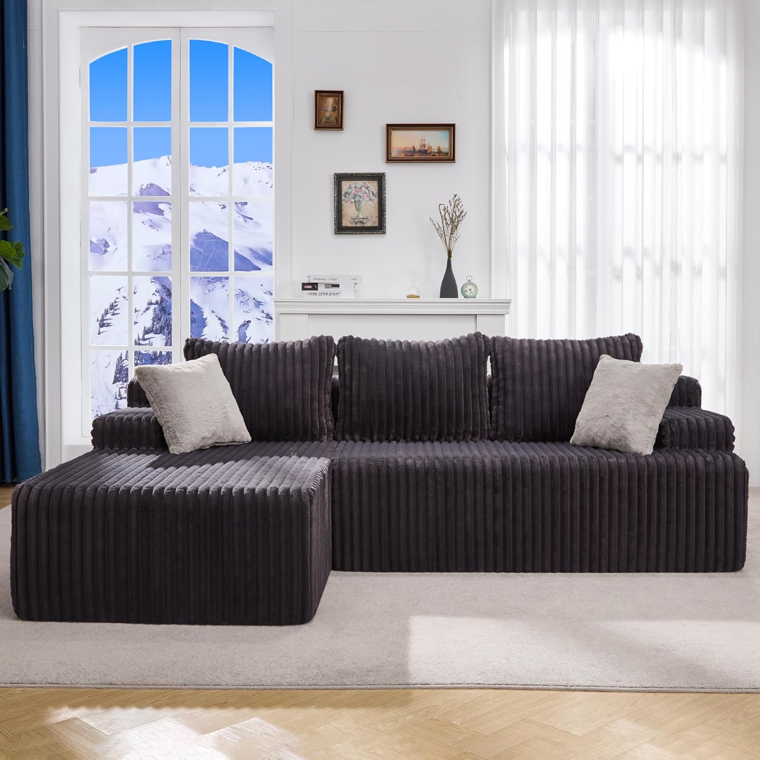 Hobestluk Couch Modular Sectional Sofa L-Shape Lounge Cloud Couch
