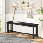 Recaceik Dining Benches, 39 Inch Table Benches, Pair of 2 Benches for Dining Room, Kitchen, Entryway, Bedroom, Industrial Small Bench Kitchen Bench with Metal Legs, Easy to Assemble, Black