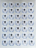 Custom Stickers for Weddings, Birthdays & Businesses - Personalized Labels with Your Logo - Waterproof, Fade and Heat Resistant - Pack of 100-1000 (Wreath O, 3 Inch)