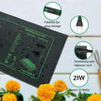 Seedling Heat Mat for Seed Starting,10" x 20.75" Waterproof Heating Pad for Indoor Plants Germination (Black 2 Pack)