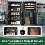 Letaya Metal Garage Storage Cabinets with Lock Door and Adjustable Shelves, Steel Tool Cabinets for Home,Office,Warehouse Organisieren (Black)