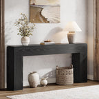 Tribesigns 70.9-Inch Extra Long Console Table | Rustic Wooden Sofa Table Behind Couch, Farmhouse Entryway Console for Living Room, Entryway, Hallway, Foyer (Black)