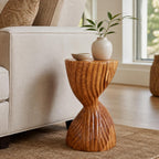 Rutledge & King Savannah Wood End Table - Small Round Side Table - Nightstand/Small Accent Table - Round End Tables Living Room