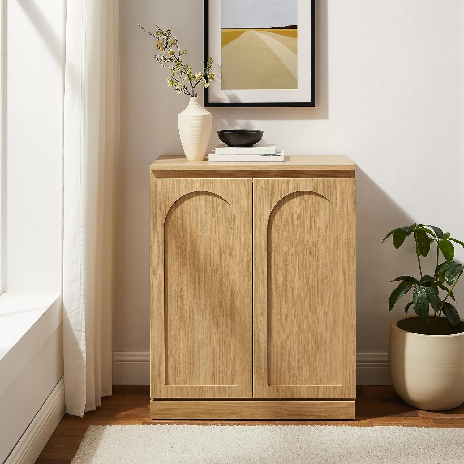 Crosley Furniture Marco Modern Kitchen Pantry Storage Cabinet with Shelves, Dining, or Laundry Room, Ash