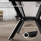 42"-58" Extendable Round Dining Table with Built-in Flip Leaf, Modern Oval Kitchen Table for 4-6, Space-Saving Small Room Furniture with Storage Shelf and X-Shaped Metal Base for Kitchen, Dining Room