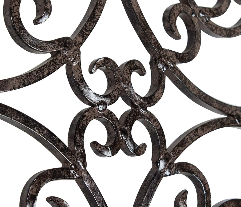 H Potter Outdoor Metal Wall Art Decor or Trellis for Climbing Plants Garden Panel Roses Vines Privacy Includes Brackets for Hanging X Large with 4 Mounts