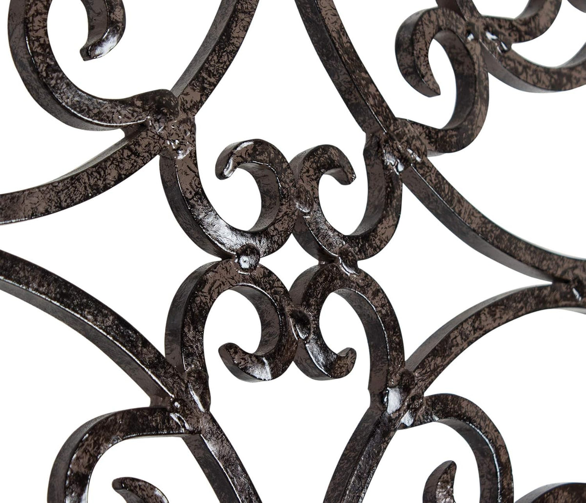 H Potter Outdoor Metal Wall Art Decor or Trellis for Climbing Plants Garden Panel Roses Vines Privacy Includes Brackets for Hanging X Large with 4 Mounts