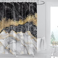 Modern Marble Shower Curtain, 72" W x 72" L, Waterproof Polyester Fabric Shower Curtain for Bathroom with Hooks, Housewarming Gift Ideas for New Home