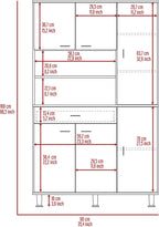 90 Kitchen Pantry, One Drawer, Multiple Cabinets, Two Open Shelvess -White