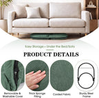 Xuhal Floor Chair with Back Support Adjustable 5 Foldable Position Floor Seat Thick Padded Tatami Seat Flexible Bleacher Recliner for Living Room Beach Bedroom Adults Meditation Reading Gaming(Green)