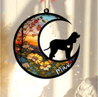 Personalized Dog Memorial, Custom Name Irish Water Spaniel Dog Christmas Ornament with Name, Custom Breeds, Pet Loss Light Catcher, Gifts for Lovers Loss of Pet Sympathy on Mothers Day Christmas