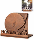 BS-VOG Now Playing Vinyl Record Stand, Tabletop Holder, Gift for LP Lover | Displays Current Album, Real Vinyl-Like Groove Feel, Easy to Assembly, Now Spinning Vinyl Stand Storage for Albums Magazine