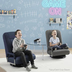 Best Choice Products Swivel Gaming Chair 360 Degree Multipurpose Floor Chair Rocker for TV, Reading, Playing Video Games w/Lumbar Support, Armrest Handles, Adjustable Foldable Backrest - Black/Red