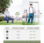 STEP2GOLD Ta-Da Chair Series 2- Portable Walking Stick, Cane with Seat, Foldable Chair, Hiking Stick, for Camping, Hiking, Lightweight Aluminum, Easy Carry, Anti-Slip