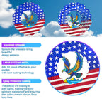 Wind Spinners,12 inch American Eagle with 360° Swivel Hook for Yard and Garden, Bird Wind Catcher, Metal Wind Spinners Outdoor for Lawn Hanging Crafts Decor Kinetic Yard Art Ornament Gifts