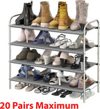 Simple Houseware 4-Tier Shoe Rack Storage Organizer 20-Pair, Grey