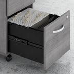 Bush Business Furniture Studio C 3 Drawer Mobile File Cabinet in Platinum Gray | Assembled Office Storage Unit for Home or Commercial Spaces
