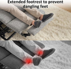 MCombo Power Lift Recliner for Elderly, Fabric 7287 (Light Grey, Medium)