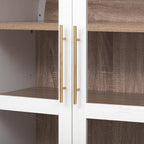 LUMISOL 71" Tall Arched Pantry Cabinet, Modern Kitchen Storage Cabinet with Doors, Wood Kitchens Storage Cabinet with 4-Tier Door Shelves & Drawer & Adjustable Shelves, White