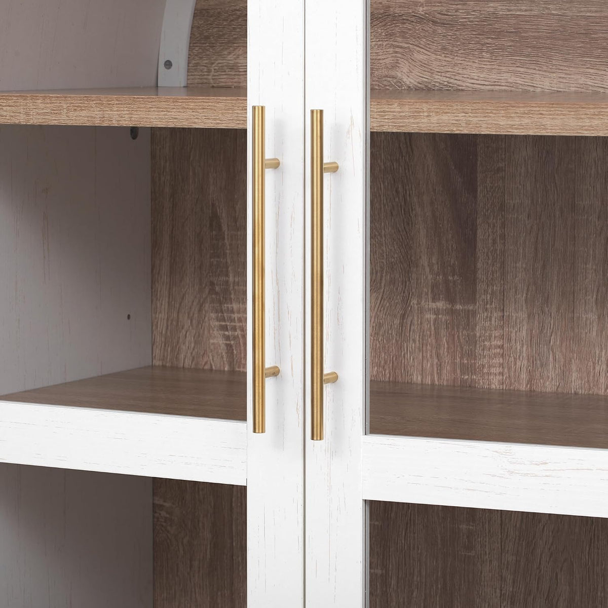 LUMISOL 71" Tall Arched Pantry Cabinet, Modern Kitchen Storage Cabinet with Doors, Wood Kitchens Storage Cabinet with 4-Tier Door Shelves & Drawer & Adjustable Shelves, White