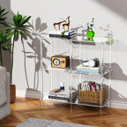 Acrylic Side Table Clear 3-Tier End Table for Living Room, Office, Hallway, Bedroom Small Bedside Table (8mm 31.7" high)