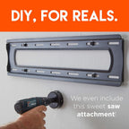 ECHOGEAR Full Motion TV Mount & in Wall TV Cable Hider Bundle - Mount TVs Up to 90" & Conceal The Wires Behind The Wall