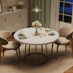 ONBRILL Round Dining Room Table, 47.24 Inch Kitchen Table for 4