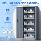 BESFUR Metal Storage Cabinet, 71" H Steel Locking Storage Cabinet with 2 Doors and 4 Shelves for Garage, Office, Classroom