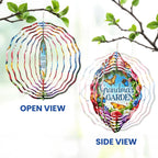 FLAGWIX Christmas Garden Gifts for Grandma - Nana's Garden 3D Stainless Steel Metal Wind Spinners 12 in - Gardening Grandma Christmas Birthday Gifts for Women Nana Gigi, Grandmother Gift Ideas