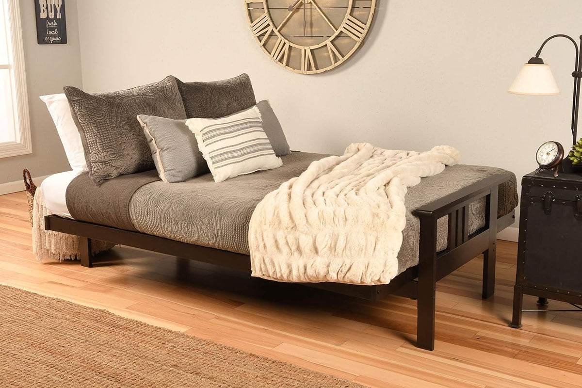 Kodiak Furniture Monterey Queen-size Futon, Espresso Finish with Suede Gray Mattress